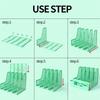 4-Compartment Detachable Desktop File Organizer, PP Material, Space-Saving Office Supplies and Document Storage Box