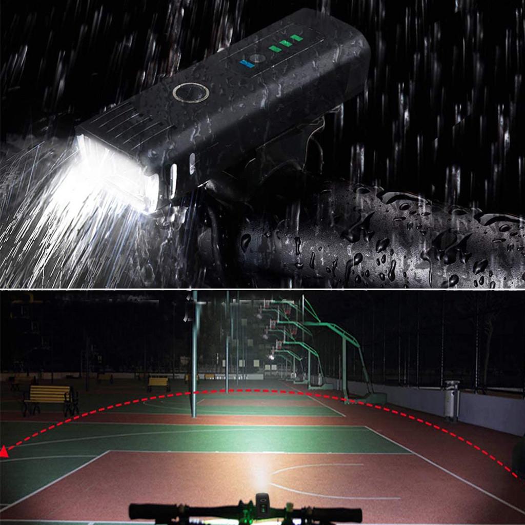 USB Rechargeable Bike Light Induction Bike Headlight Cycling Safety Flashlight