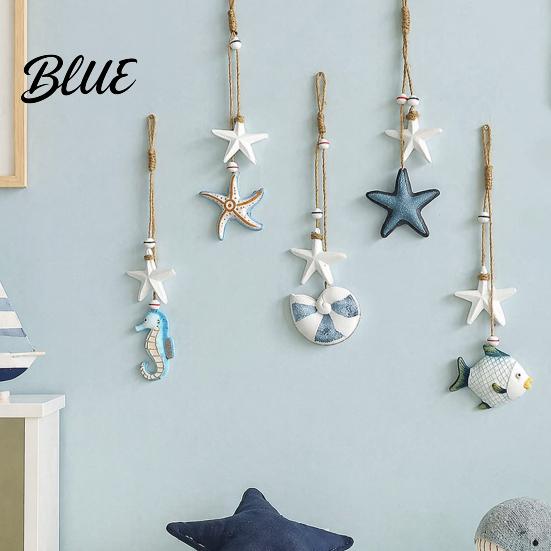 Seaside Inspired Wall Decor Wooden Starfish Hanging Decoration Nautical Coastal Ornament Ocean Nursery Theme Art for Home Beach Lake House