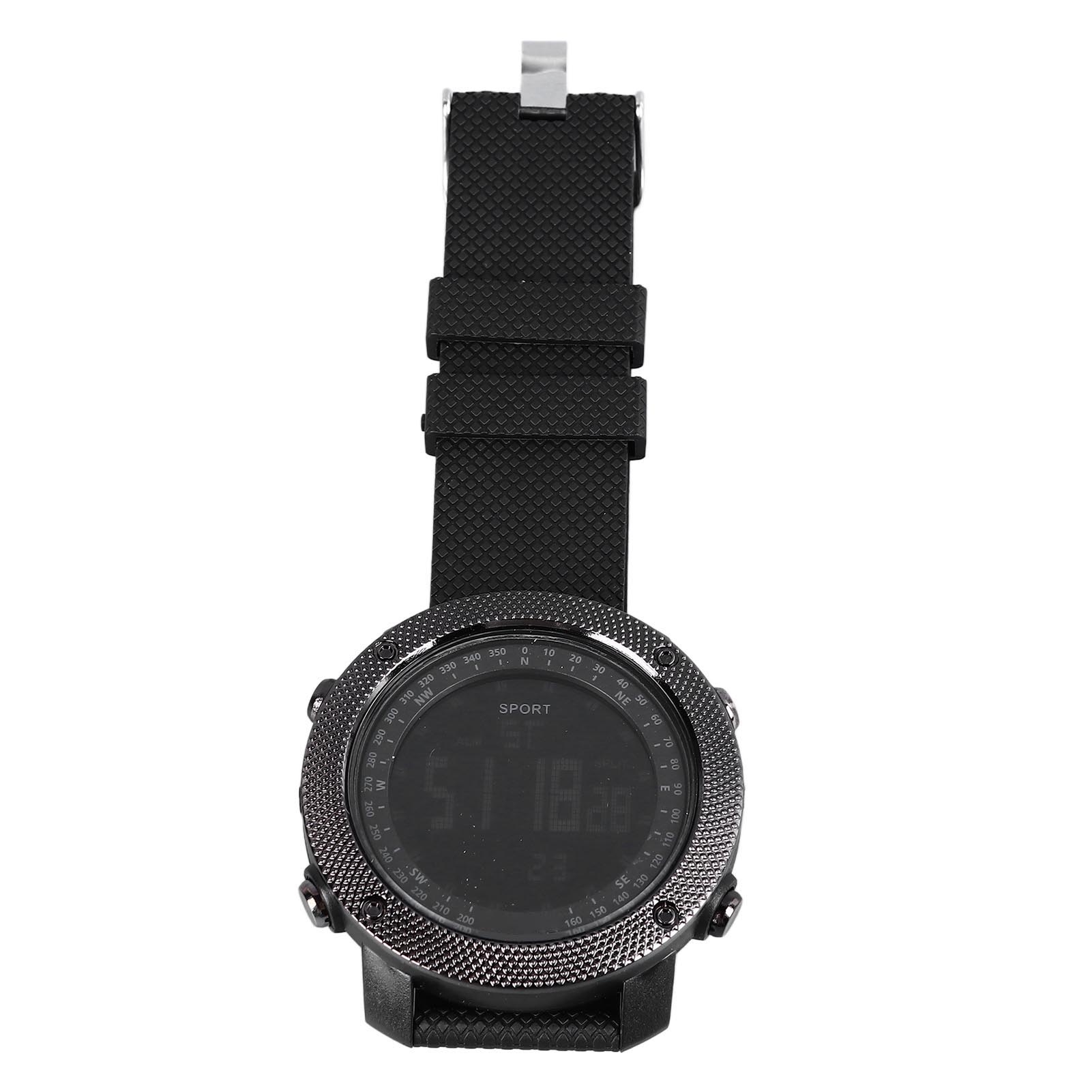 

Sports Watch Waterproof Multifunctional PU Strap LED Light Large Screen Display Stopwatch Alarm Digital Watch for