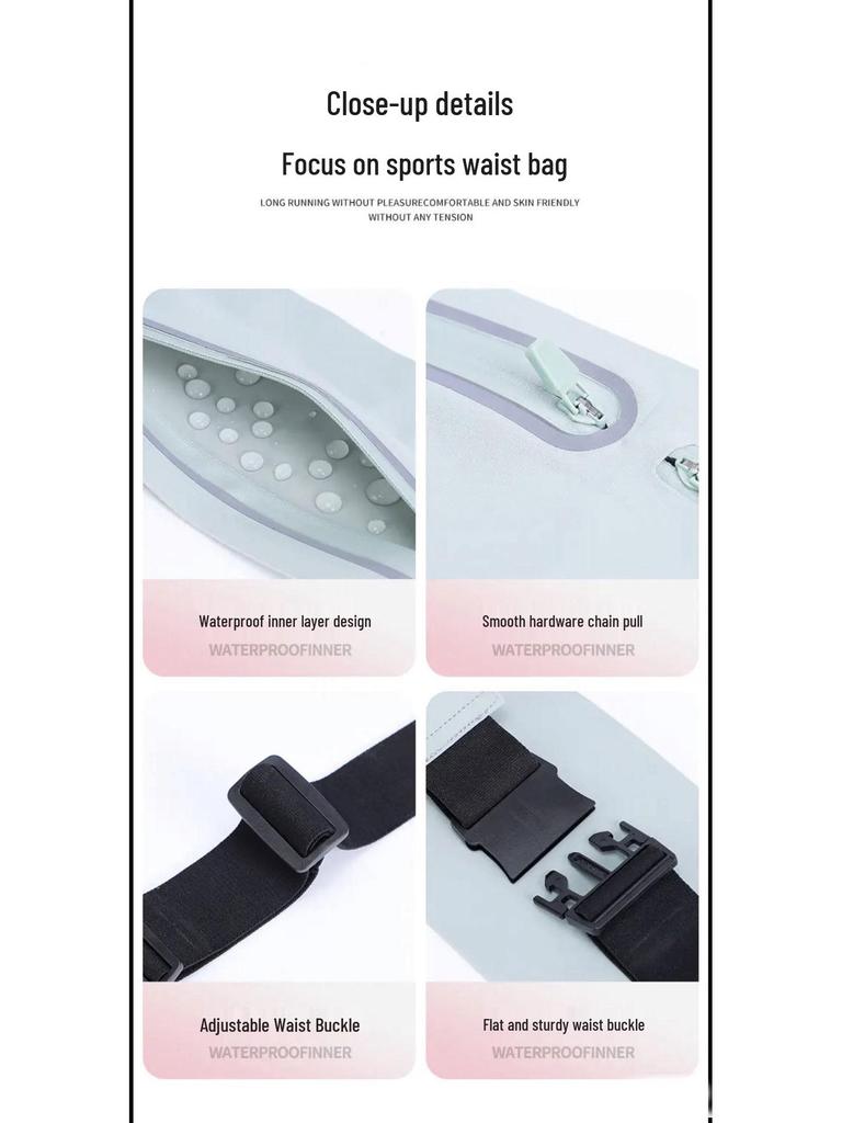 High-End Seamless Unisex Sports Waist Bag for Fitness and Running