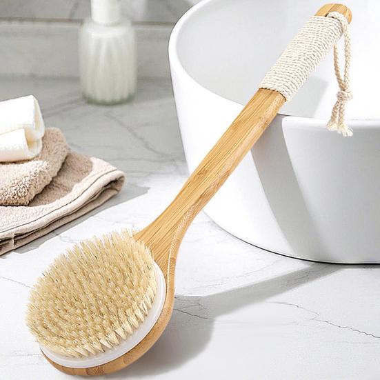 Long Handle Bath Brush Skin Health Boost Ergonomic Long Handle Design Versatile Cleaning Scrubber Shower Supplies
