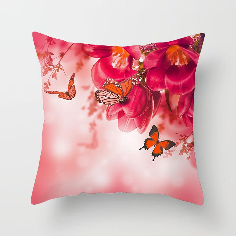 Butterfly Pattern Cushion Cover 45*45cm Seat Decorative Pillow Car Home Sofa Bed