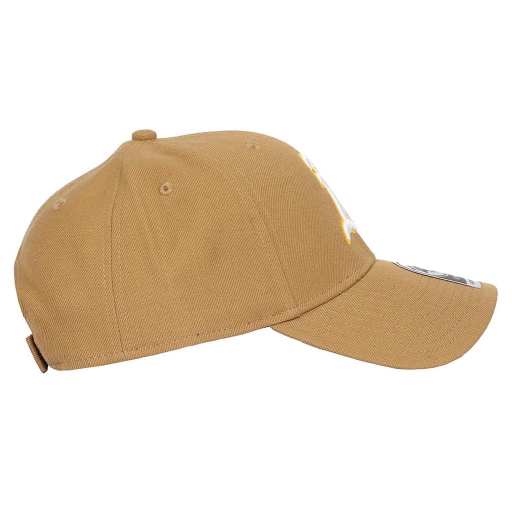 47 Cap Major League Baseball MVP Hat Brand MLB Logo Street Unisex Oakland Athletics Camel Ochre Free Size Men's Women's