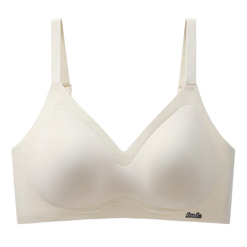 New jelly sweet seamless bra with double breasts and chest pads, comfortable small breasts gather, no steel ring, beautiful back girl
