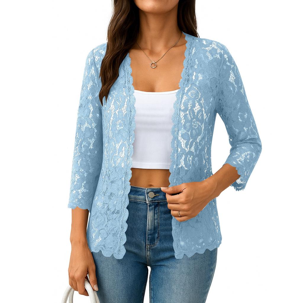 Koszule z rękawami 3/4 dla kobiet Śliczne nadruki Koszulki z nadrukami Bluzki Casual Plus Size Podstawowe topy Pulower