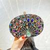REWELL Peacock Embellished Evening Clutch