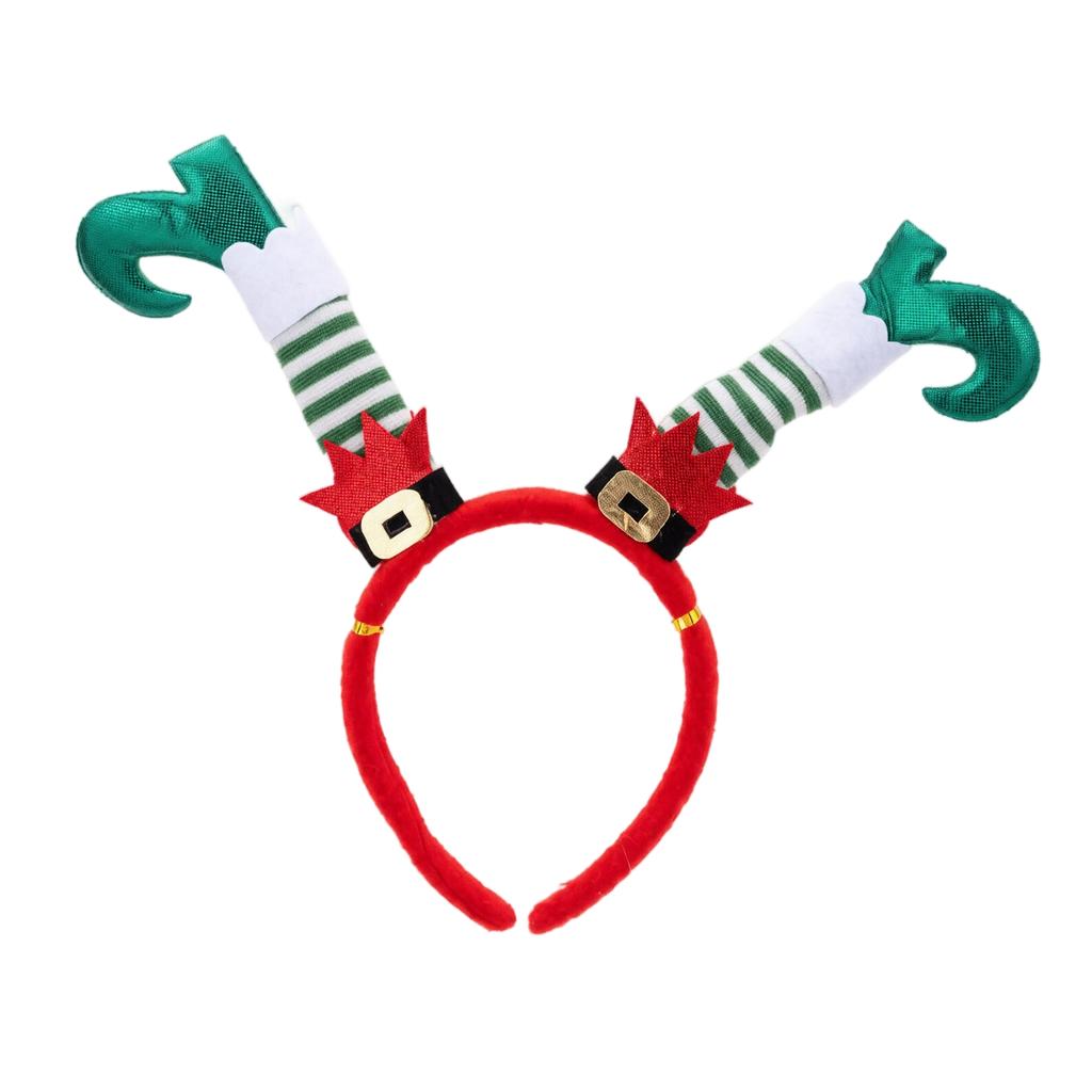 Christmas Headband with Boots and Antlers, Creative Holiday Hair Accessory for Party