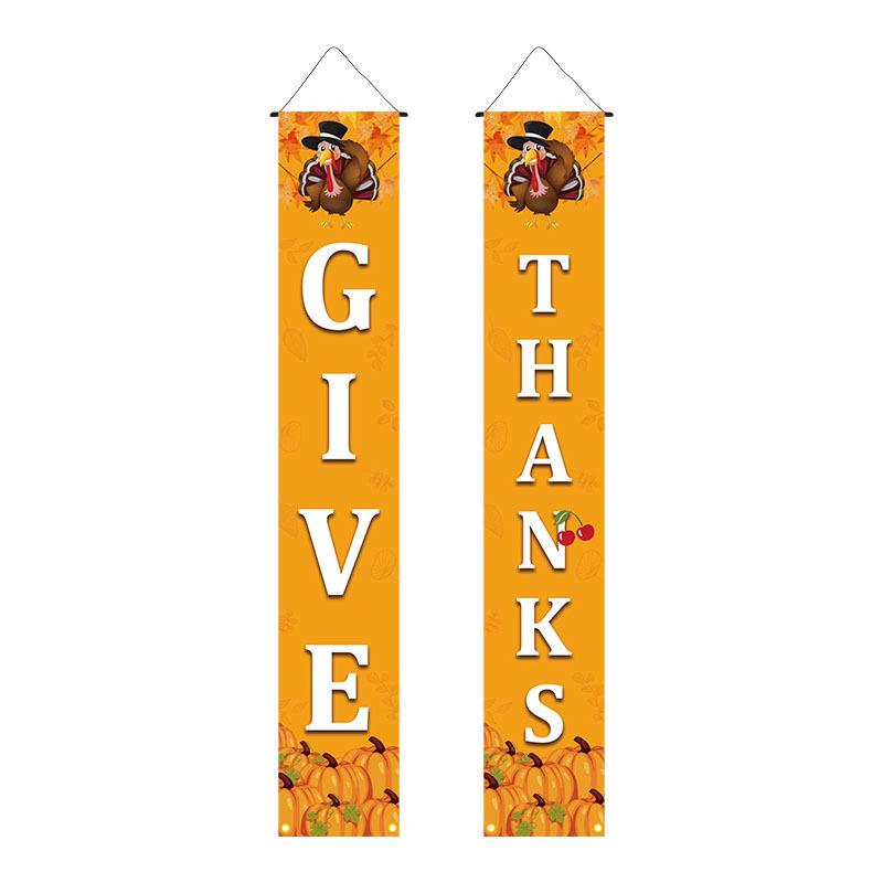 Thanksgiving 2026 Autumn Harvest Hanging Banner for Doorway Decor