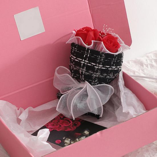 Yousheng Mini Artificial Rose Bouquet Handcrafted Simulated Flower Decoration Romantic Valentine's Day Birthday Gift for Mother Wife Girlfriend