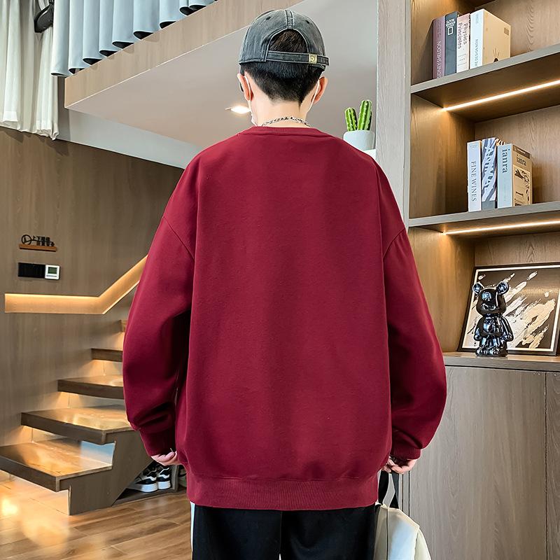 Autumn Sweater Boy Junior High School Student Long-sleeved T-shirt Crew Neck Versatile Bottoming Shirt
