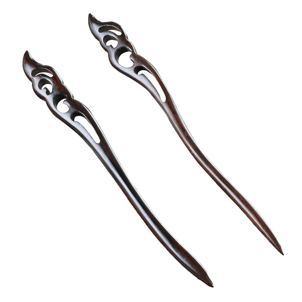 Haarstab Essstäbchen Ebenholz Seitenclip Chinesischer Stil Styling Kopfschmuck Chignon Nadel Dekorationen DIY Frauen Accessoires Haarnadel