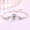 925 Silver Bracelet Four Leaf Clover Flower Bracelet Ladies Fashion Simple Birthday Wedding Anniversary Jewelry Gift