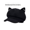 Newsboy Hat Solid Color Cat Ear Hat Y2K Woolen British Beret Hat Japanese Style Adjustment Octagonal Cap Girls
