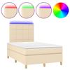 VidaXL Slat Bed Base with Mattress and LED, Upholstered Bed, Double Bed, Adult Bed for Interior Bedroom, 3135426