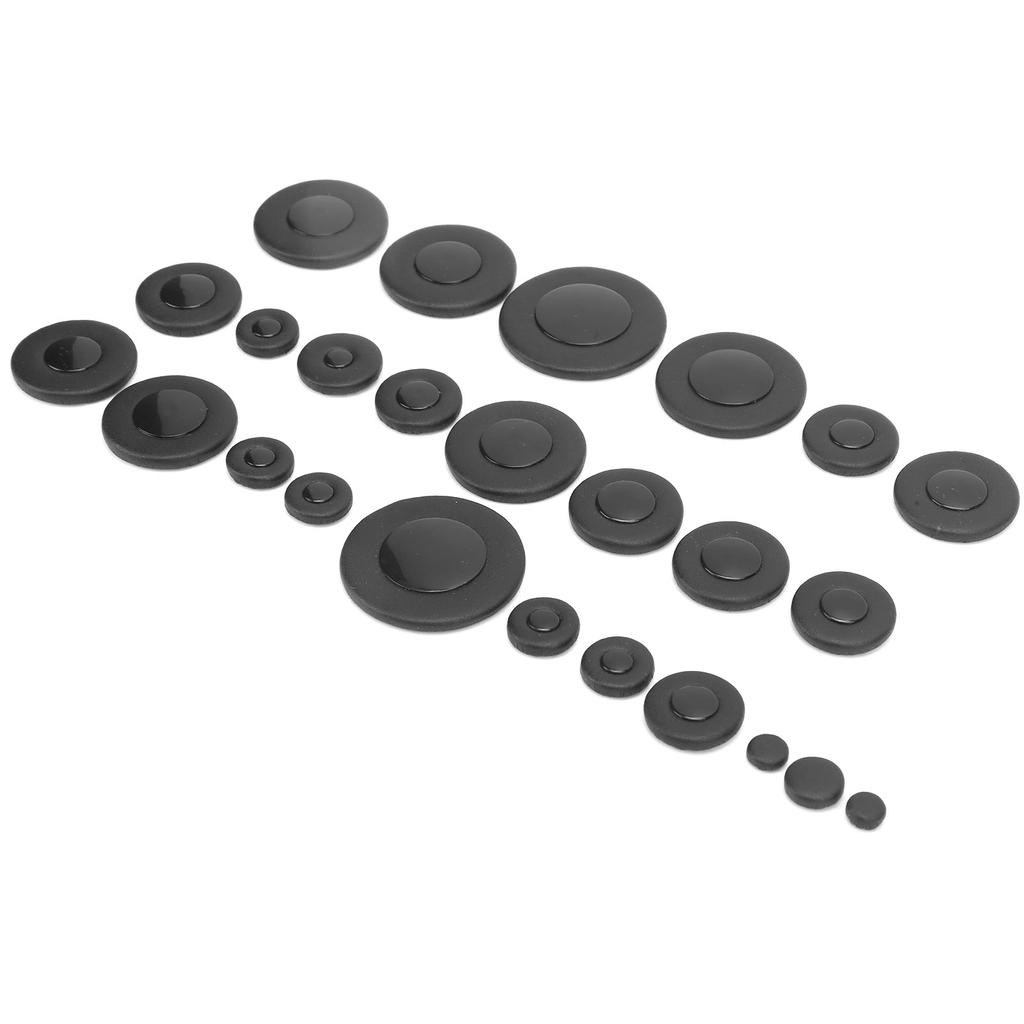 25Pcs Saxophone Pad Real Sheepskin ABS Alto Sax Accessories Wind Instrument Repair PartsBlack