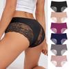 Women's Sexy Lace Panties Seamless Mid Waist Solid Color Breathable Comfort Plus Size Briefs M-2XL