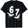 Sechs Sieben 67 6 7 Kinder 67 Teenager Jungen 67 Meme Hände Lustiges T-Shirt