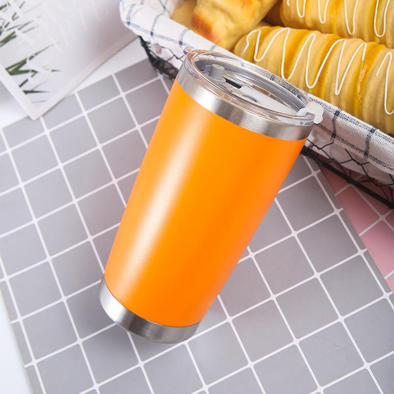 Large Capacity  Thermos Cup 600ml Vacuum Flasks Portable Stainless Steel Thermos Cup Water Bottle Travel Tea Mug Office Thermos Cup
