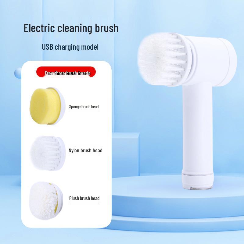 Versatile Electric Cleaning Brush Set: Multiple Brush Heads for Kitchen, Bathroom, Toilet, Crevice Cleaning, and Rotating Mop Replacement.