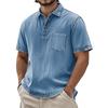 Men's Vintage Button Down Bowling Shirts Short Sleeve Summer Beach Shirt