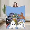 Coperta Morbida Moomin Carina per Divano Letto Coperta da Viaggio Casual Campeggio Invernale Flanella Copriletto
