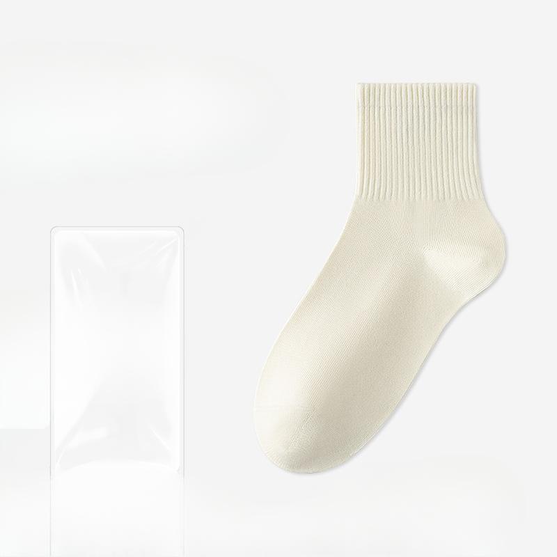 Women's Spring and Autumn Thin Style All Purpose Cotton Breathable Deodorizing Sweat Absorbing Anti Pilling Tube Socks