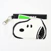 Pass Commuter Pass Card 2 Synthetic PU with Coil Face Up SN [Snoopy] Case, Holder, Case, Cards, Leather, Leather, Mini, Small, Chain, Simple, 0096,
