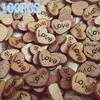 New 100pcs Rustic Wooden Love Heart Wedding Table Scatter Decoration Crafts