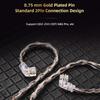 Qkz T1 Earphone Cable 8 Strand Copper Silver-Plated Upgrade Wire 3.5Mm Wired Headphone Cord For Zxn Zxt Ak6 Zs10 Edx Pro Zsr Cca