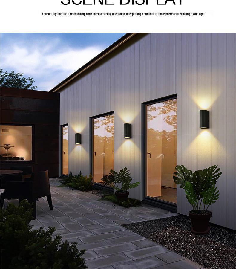 Universelle Wasserdichte Wandfluterleuchte für Balkon, Innenhof oder Terrasse - Außenbeleuchtung Up and Down