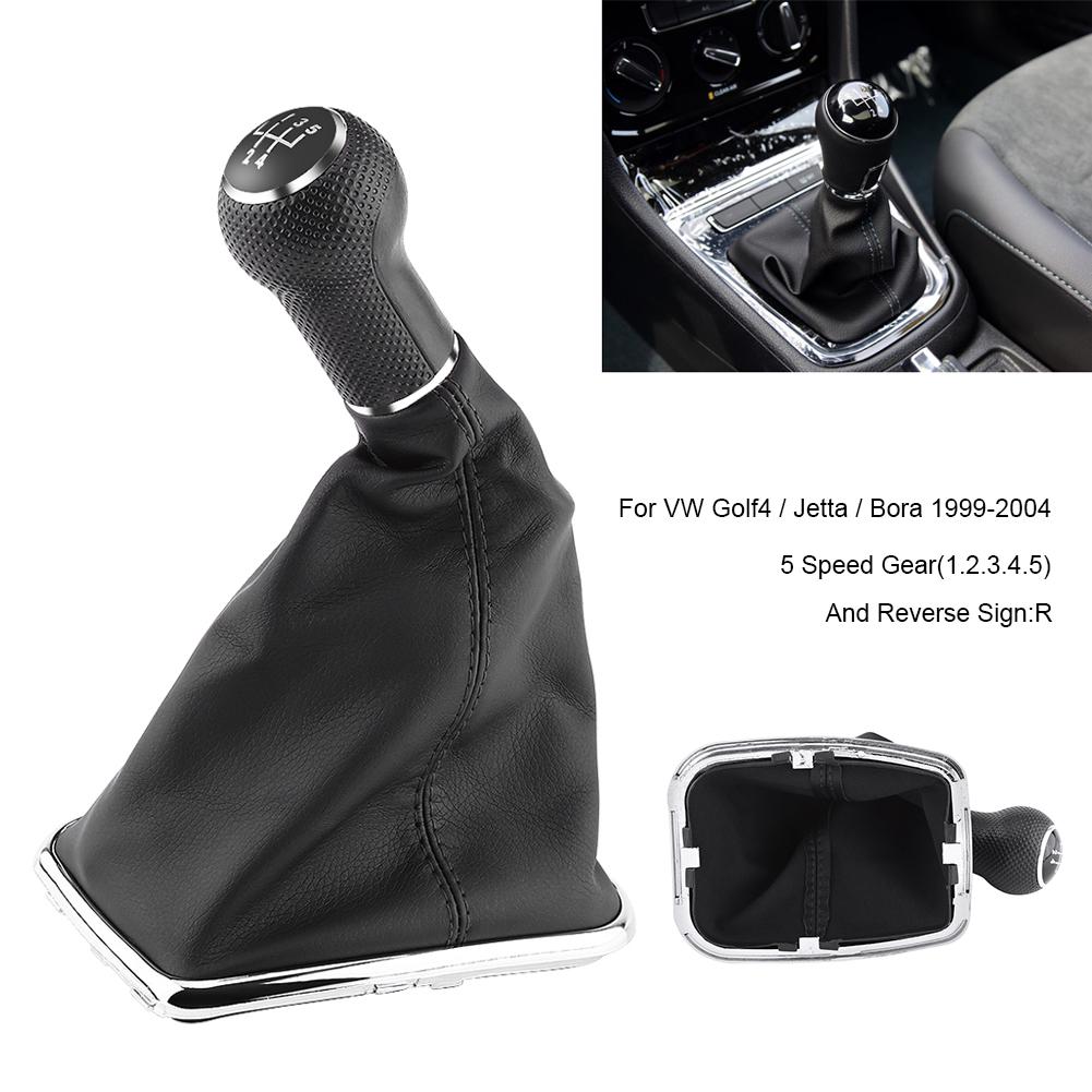 5 Speed Car Gear Shift Knob Gearstick Gaiter Boot Kit For Golf4 Jetta Bora 1999 2004