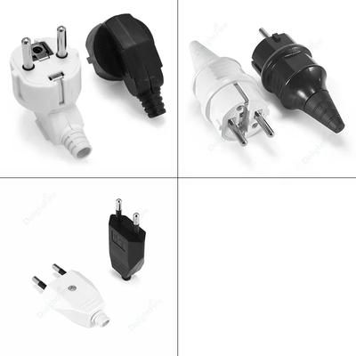 Allemagne Schuko Fiche d'alimentation recâblable 250V 16A EU CEE 7/7 Standard Adaptateur Prise Connecteur Prise Électrique Adaptateur d'Alimentation