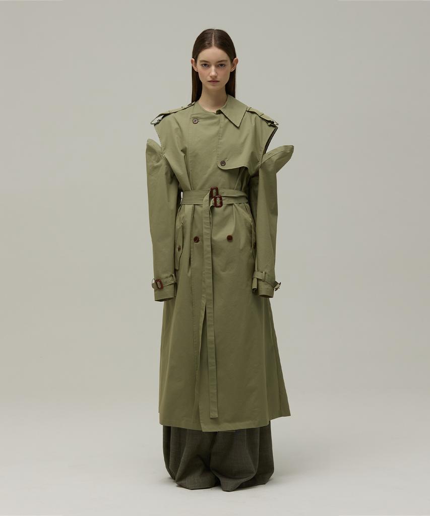 MMAM Off-Sleeve Origami Trench Coat