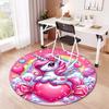 1PC cute cartoon unicorn Pattern printed Carpet Rug for Living Room Bedroom Home Sofa Decoration,Non-slip Floor Mat Floor mat