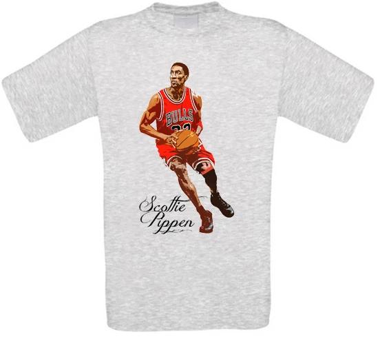 Scottie Pippen Chicago Basketball T-Shirt Alle Größen NEU
