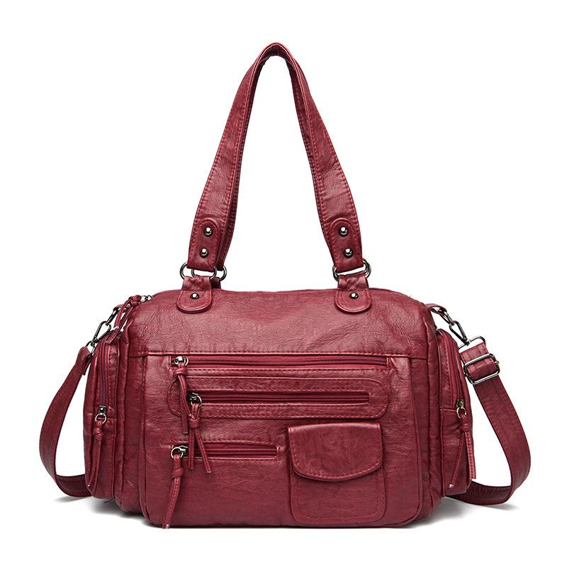 Multi-pocket Motorcycle Bag, High-end Texture, Fashionable Commuting Single-shoulder Crossbody Handbag