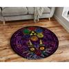 Zelda Symbol Round Rug Retro Style Game Room Carpet for Living Room Gaming Decor Zelda Majora’s Mask Rug Gift for Gamer