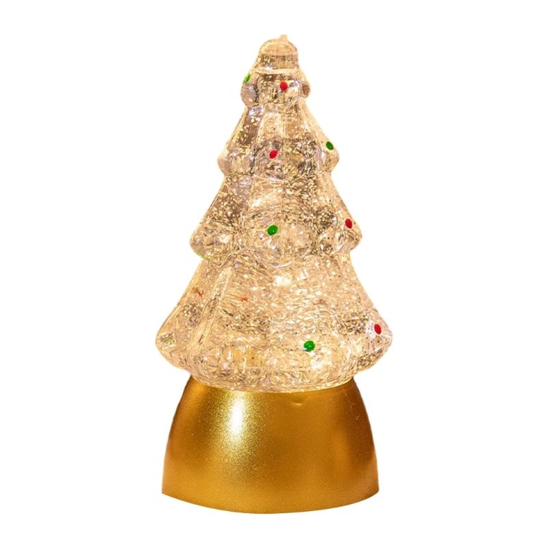 Exquisite LED Christmas Tree Ornament Luminous Tabletop Tree Shaped Decor 2024 New Year Gift for Party Decorations