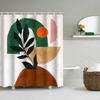 Shower Curtain Decoration Polyester Fiber W 71 X H Washable Abstract Drying Modern Bath Curtains