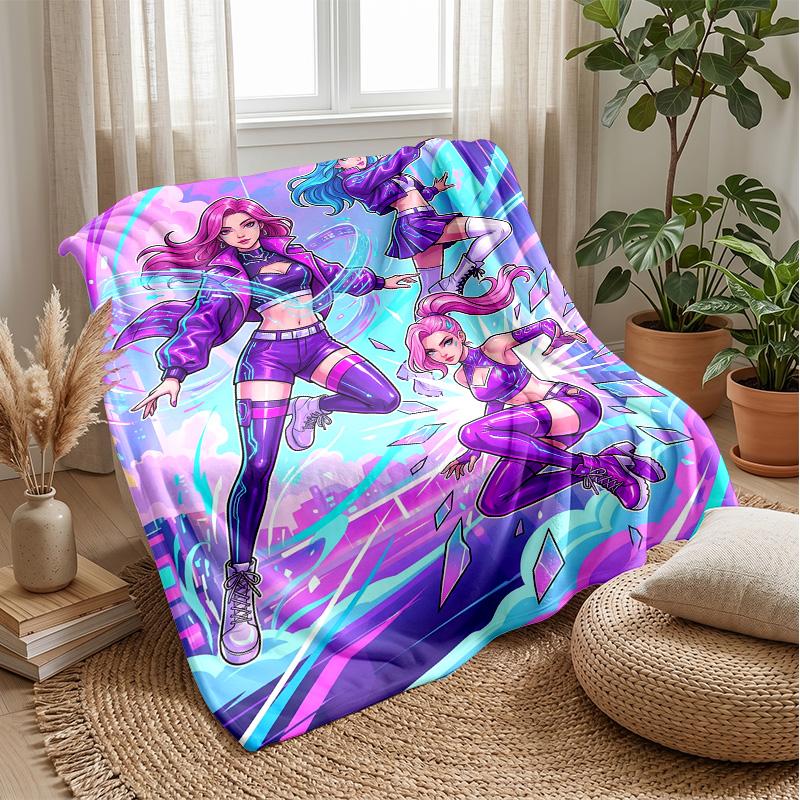 Neon Lights Party Theme Blanket Lightweight Warm Flannel Blanket Decorative Throw Blanket for Home Decoration