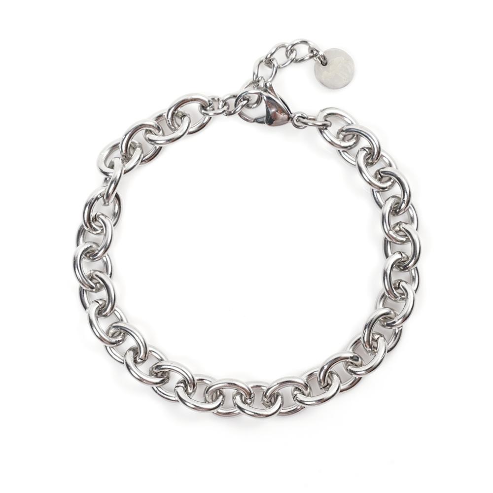 Jbans Classic 8Mm Bold Ring Surgical Steel Adjustable Chain Bracelet (C2101-Ac782_Sv)