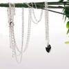 Women's Fashionable Alloy Necklace with Double Round Pendant