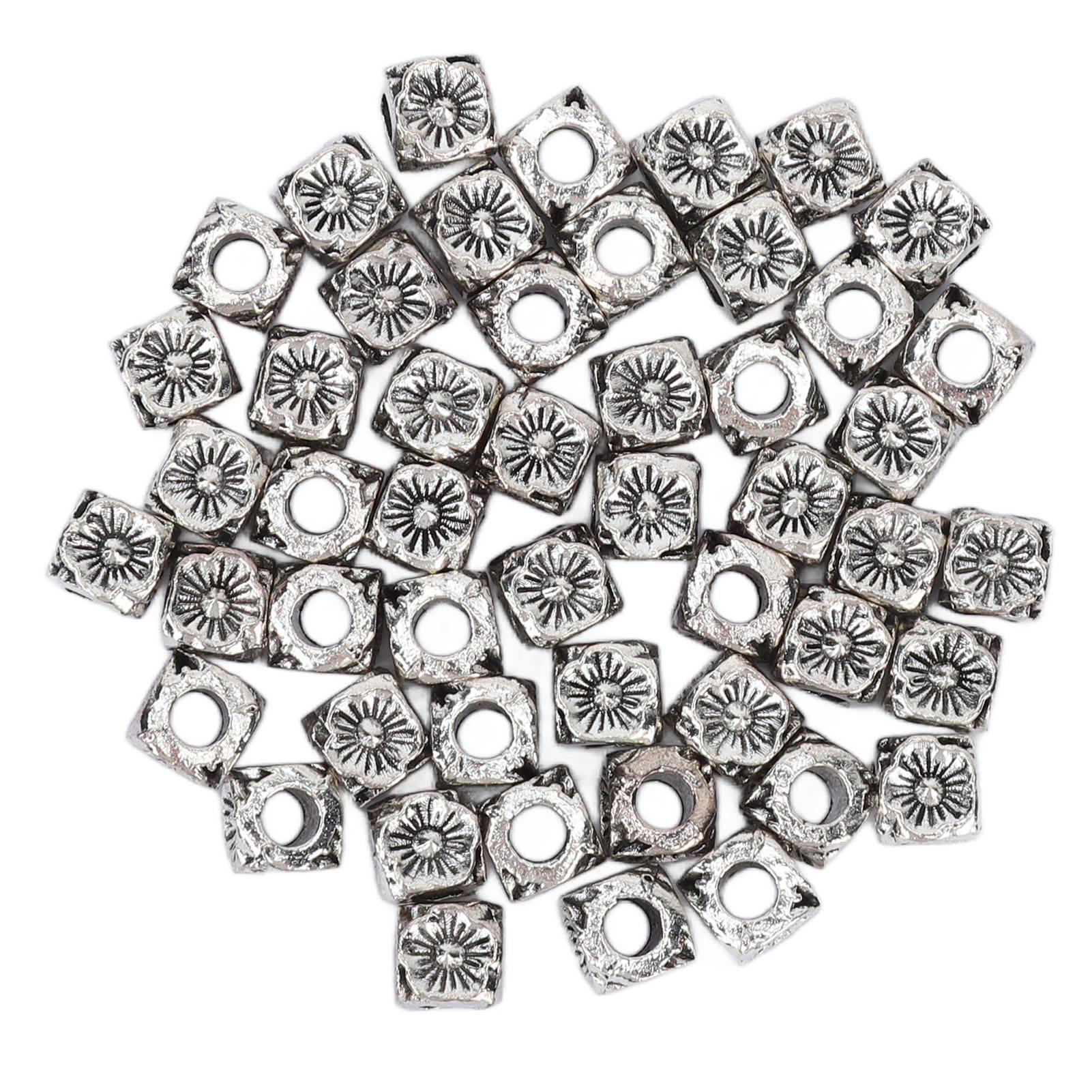 

50 шт. Бусины для бороды Ретро Красивые Сплав Дреды Бусины для волос Бусины для плетения волос Украшение для