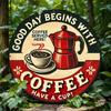 Retro Coffee Metal Wall Sign, Vintage Espresso Cup Art, Kitchen Cafe Home Decor, Farmhouse Tin Plaque