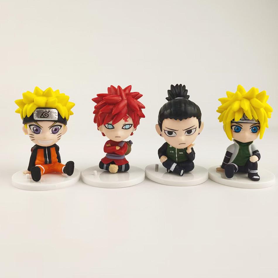 8pcs/set Anime Figure Naruto Shippuden Hinata Sasuke Itachi Kakashi Gaara Action Figure Q Version PVC Figures Toys ChristmasGift