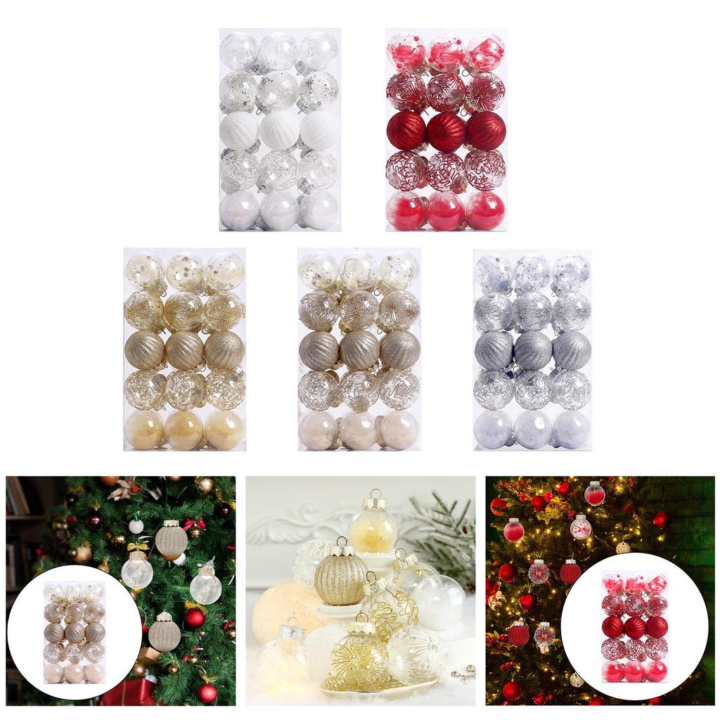 30Pcs Christmas Ball Ornaments Xmas Hanging Tree Decorations Pendants for Holiday Decor