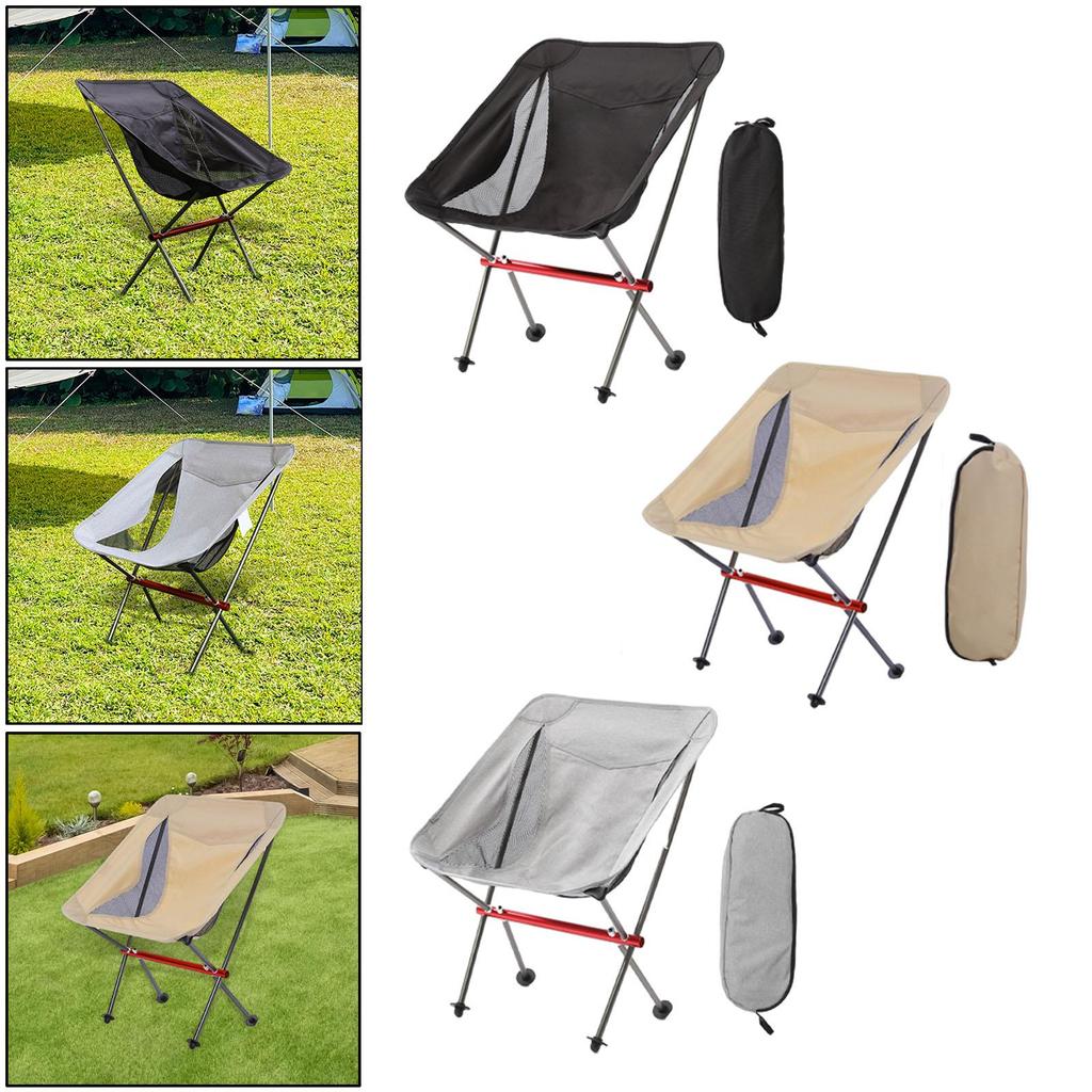 Folding Camping Chair with Organizing Bag Folded 150kg Heavy Duty Portable Folding Chair for Picnics BBQ Garden Backyard Fishing