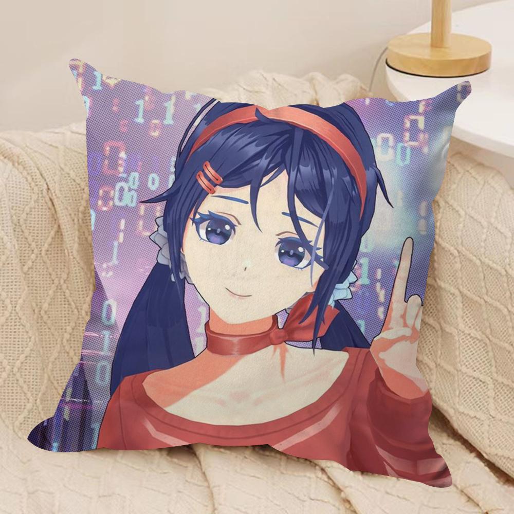 M-MiSide M-Mita Cushion Cover Silky Short Plush Double-Sided Printed Pillow Case for Sofa All Seasons Home Decor Gift