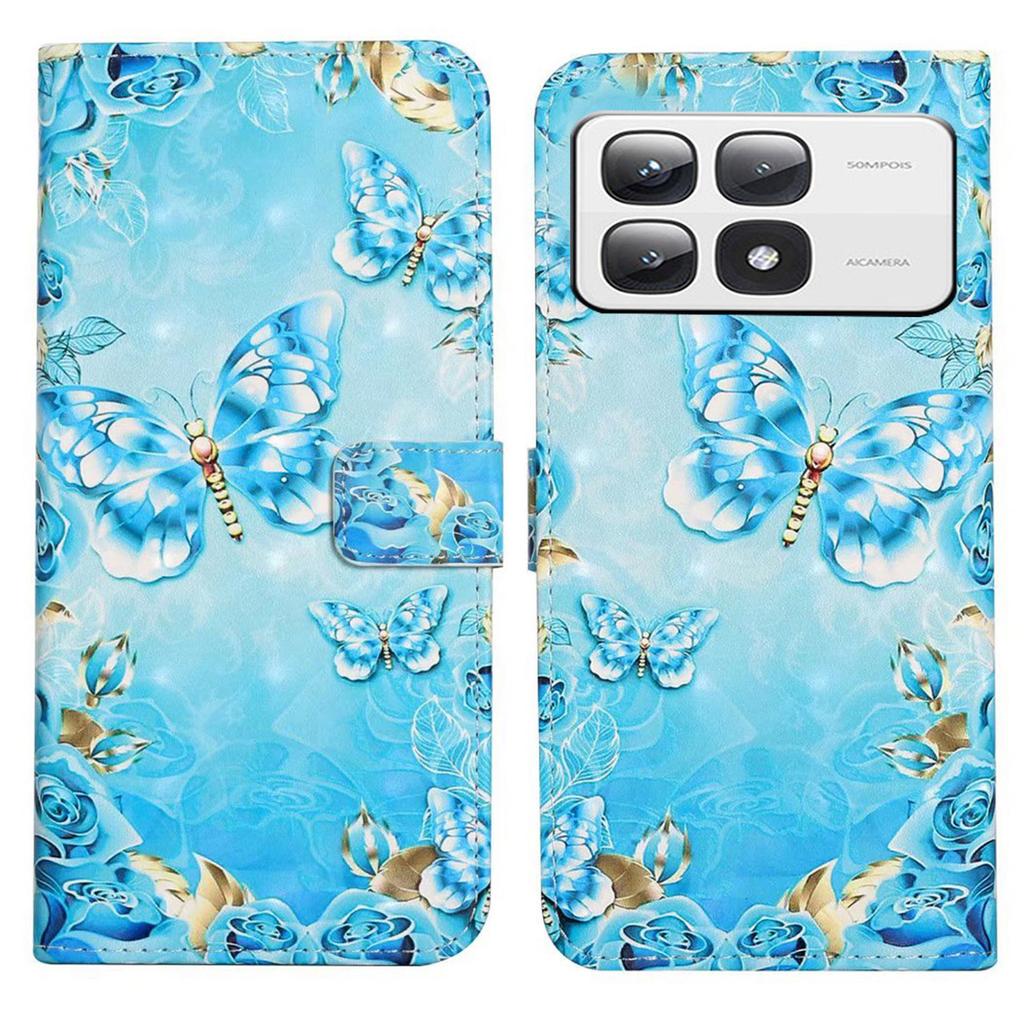 For Xiaomi 14T Pro Case 3D Creative Pattern PU Leather Stand Phone Cover